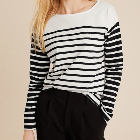 Maurices NWT 3XL Black and White Long Sleeve Tee - Picture 6 of 6